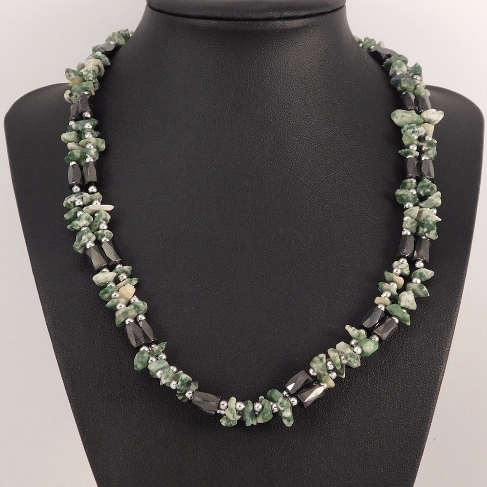 Agate & Hematite Magnetic  Necklace or Bracelet